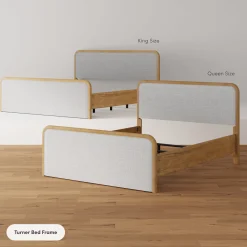 Queen Bedroom Set with 2 Arched Dressers and 2 Nightstands Gray/Light Brown