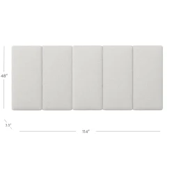 Queen Wall Mounted Boucle Headboard with Padding