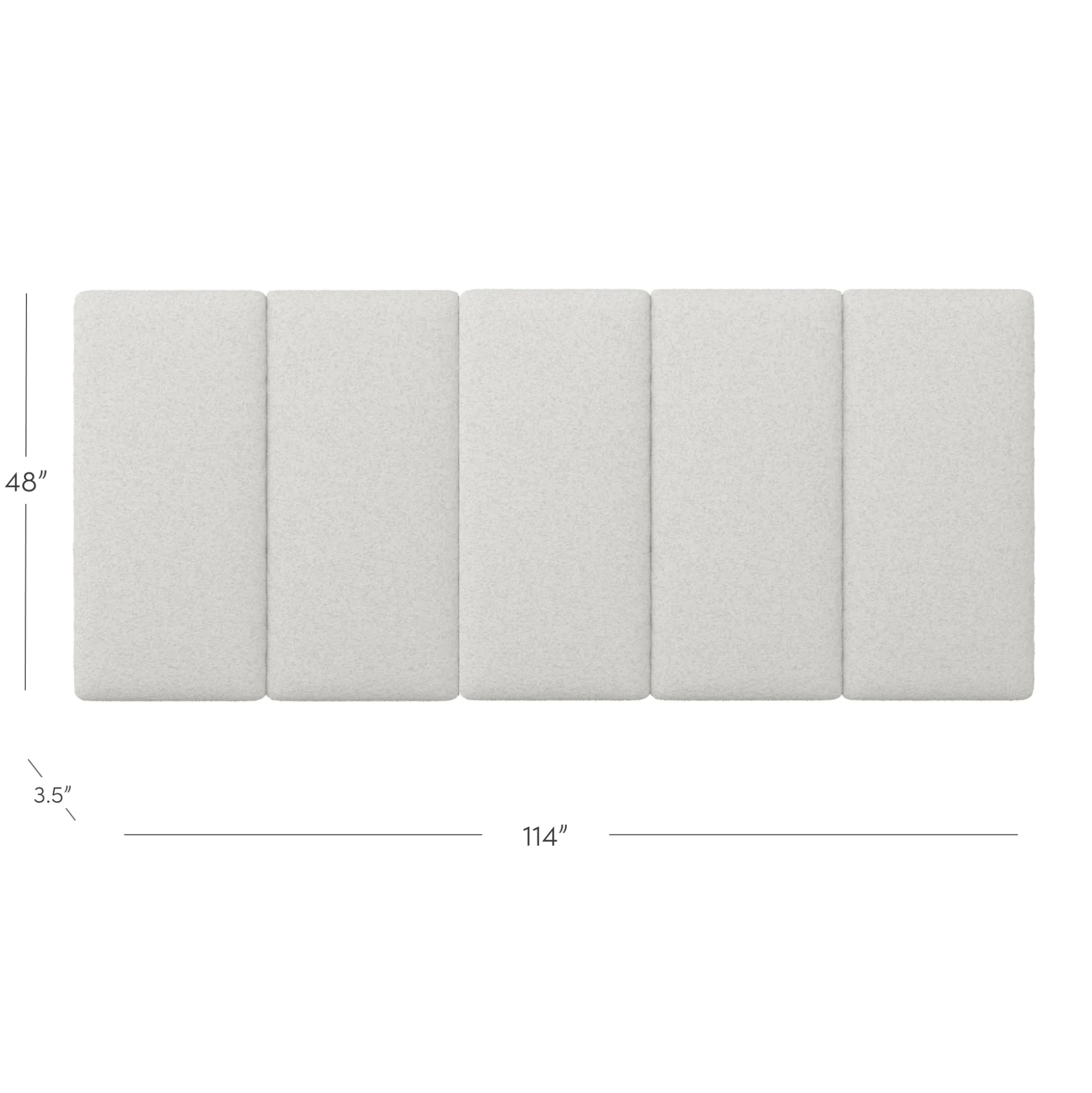 Queen Wall Mounted Boucle Headboard with Padding