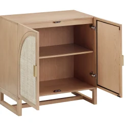 Rattan Arched TV Console Stand for TVs up to 65