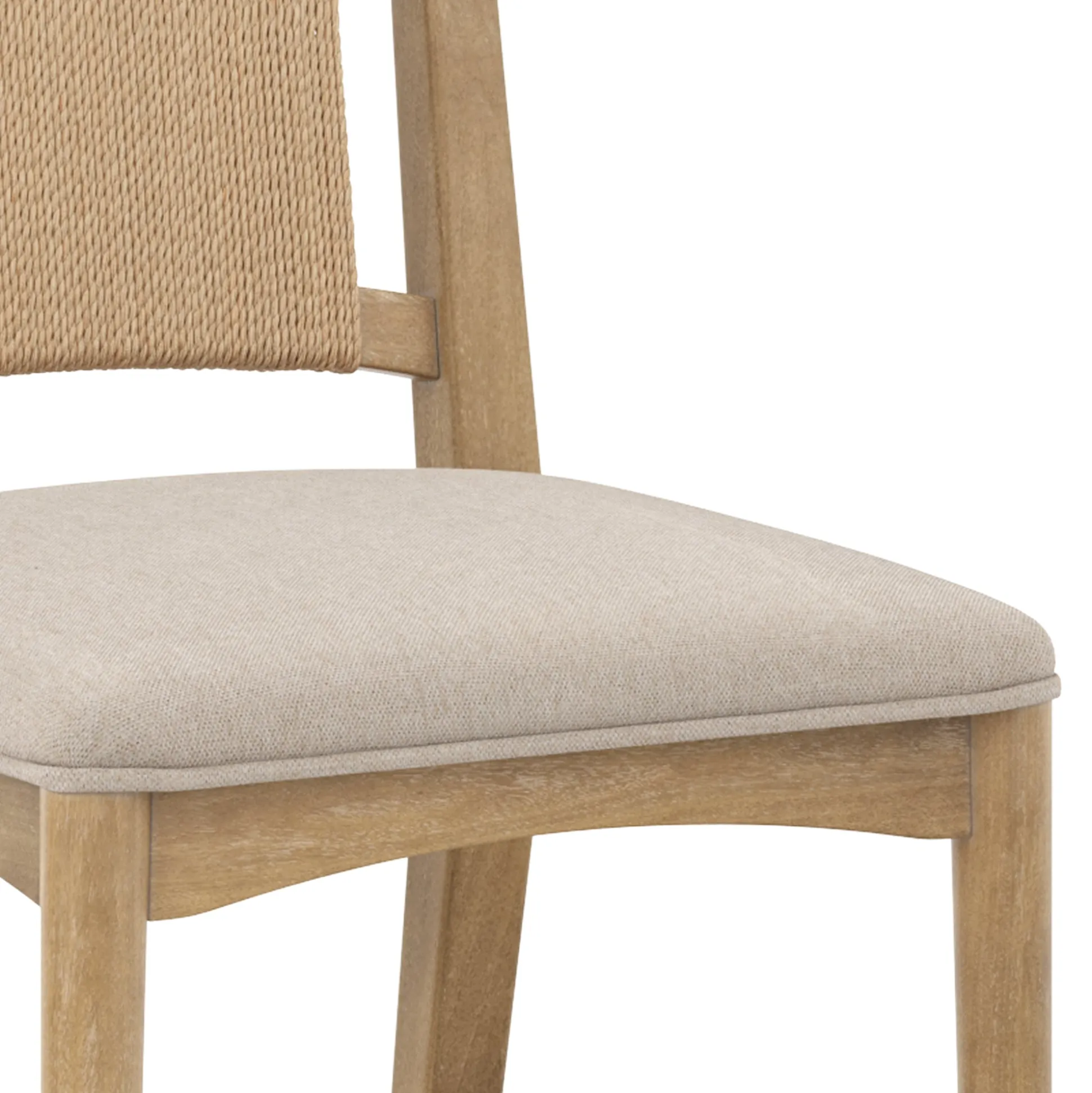 Rattan Boho Dining Table with Seagrass Chairs Set of 4