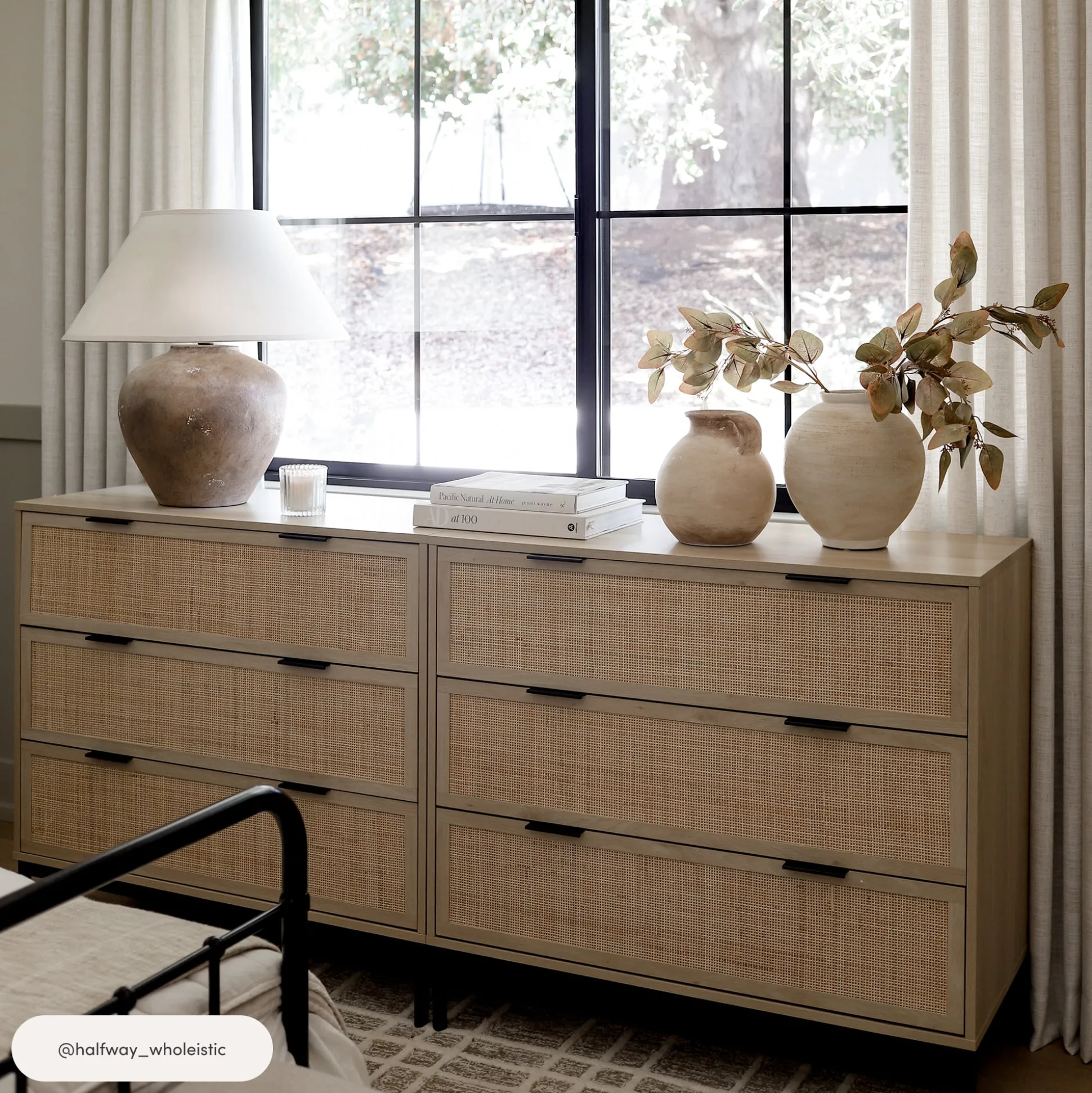 Rattan & Wood Dressers Light Oak (Set of 3)