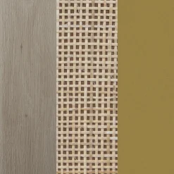 Rattan & Wood Floating Nightstand Light Oak