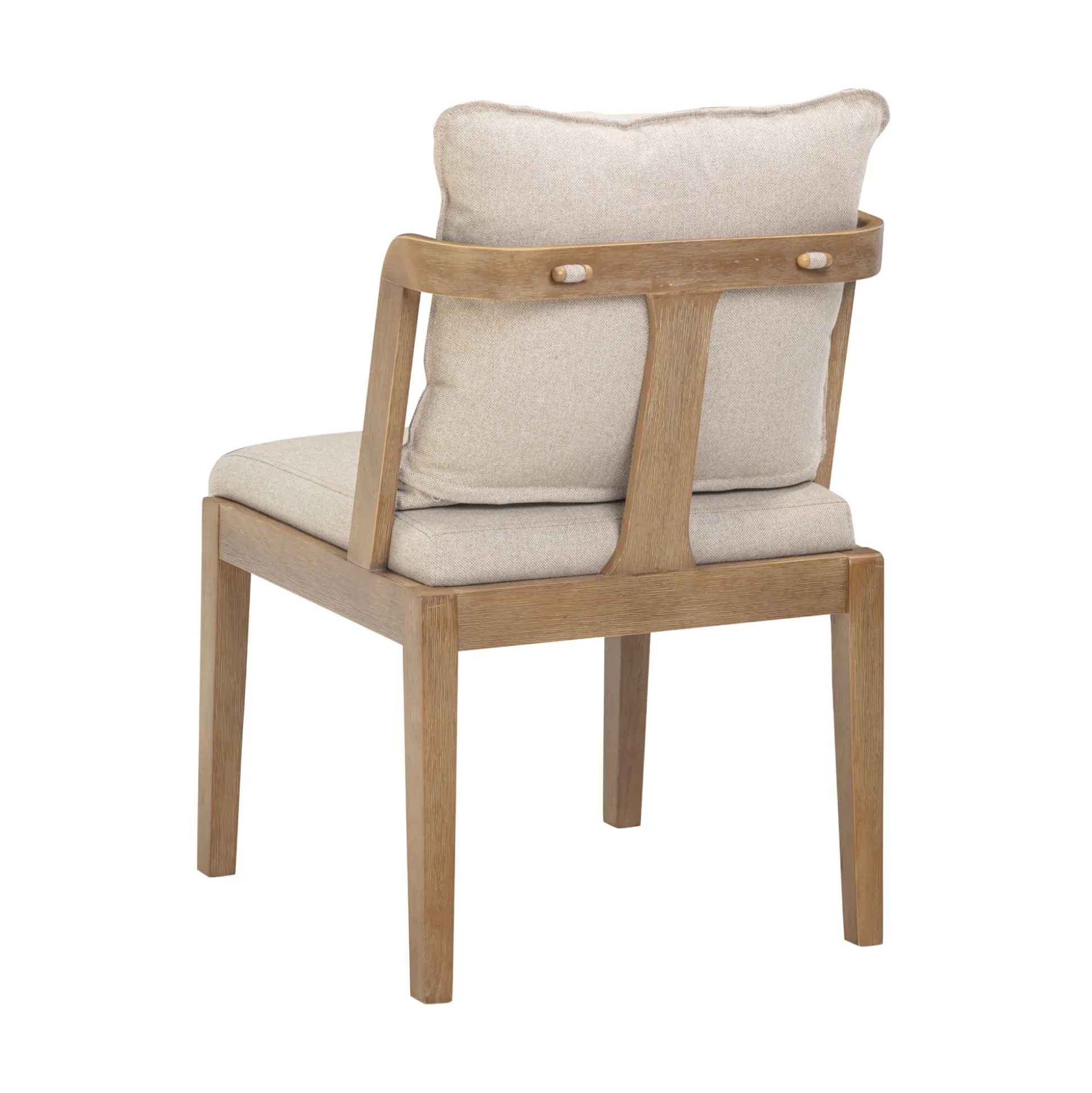 Scandinavian Dining Chair with Back Light Brown (Set of 4)