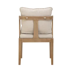 Scandinavian Dining Chair with Back Light Brown (Set of 4)