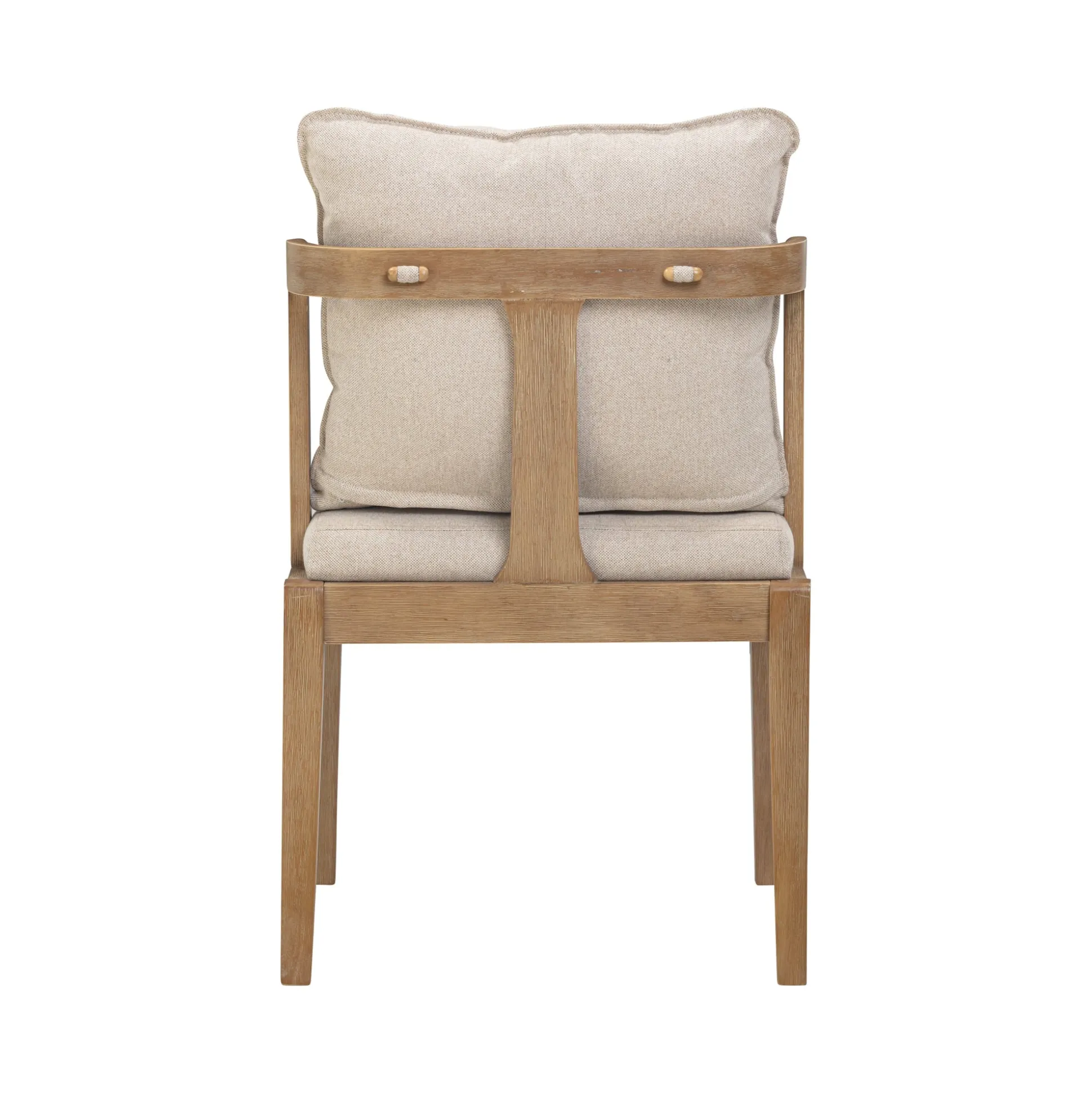 Scandinavian Dining Chair with Back Light Brown (Set of 4)