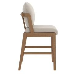 Scandinavian 2-Pack Bar Stool with Back Light Brown