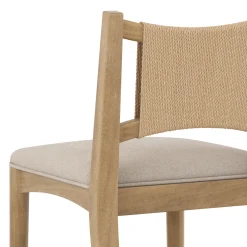 Seagrass Back Arched Footrest Counter Height Bar Stool (Set of 4)