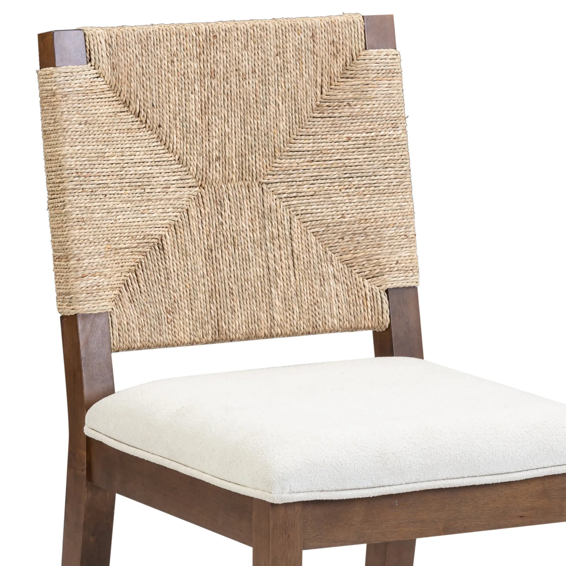 Seagrass Counter Height Bar Stools Dark Brown (Set of 4)