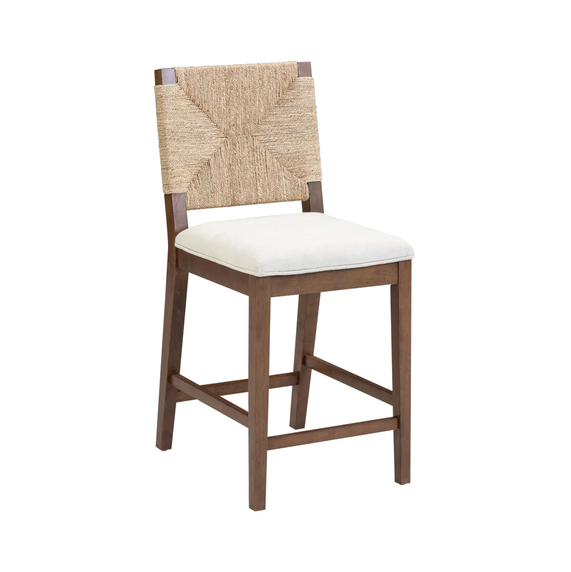 Seagrass Counter Height Bar Stools Dark Brown (Set of 3)