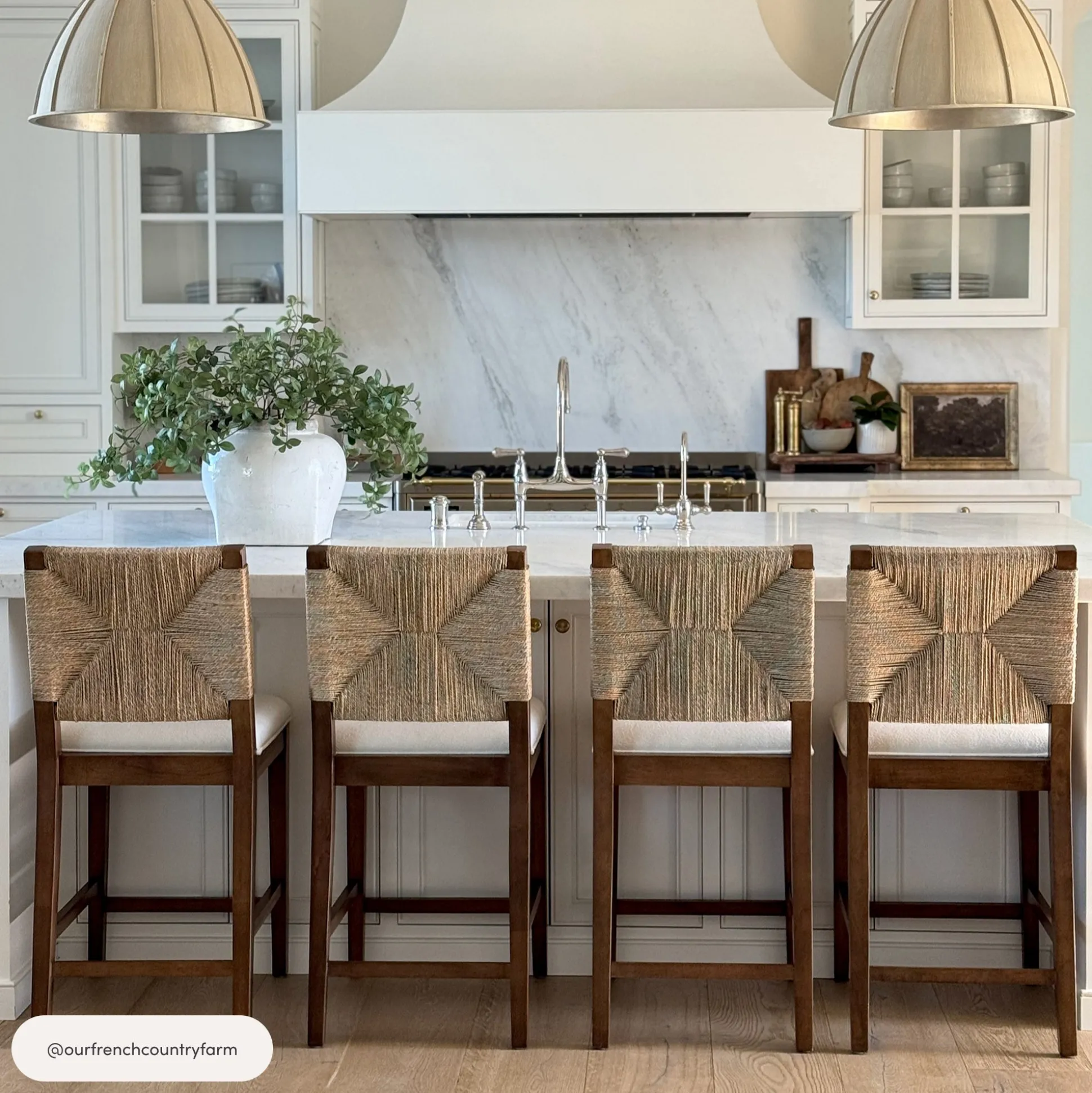 Seagrass Counter Height Bar Stools Dark Brown (Set of 2)