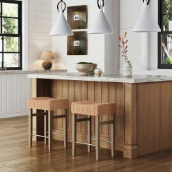 Seagrass Counter Height Bar Stools Brown (Set of 2)