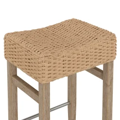 Seagrass Counter Height Bar Stools Brown (Set of 3)