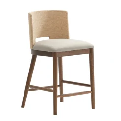 Seagrass Rope Back Counter Bar Stool Medium Brown (Set of 2)