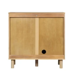 Seagrass Storage Cabinet Credenza Brown (Set of 2)