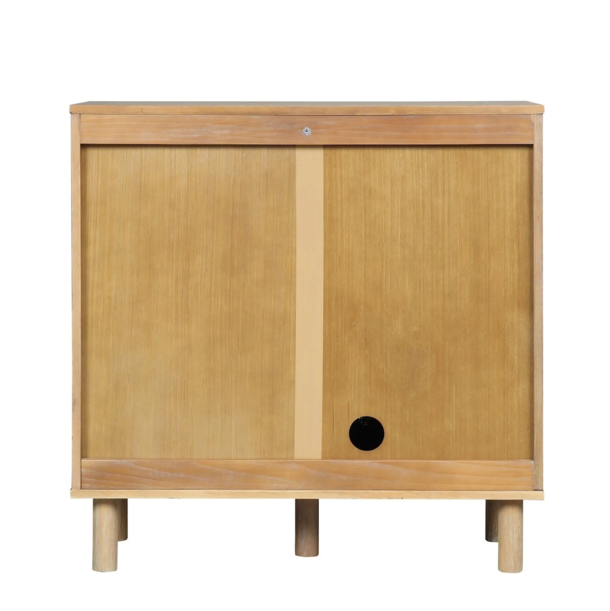 Seagrass Storage Cabinet Credenza Brown (Set of 3)