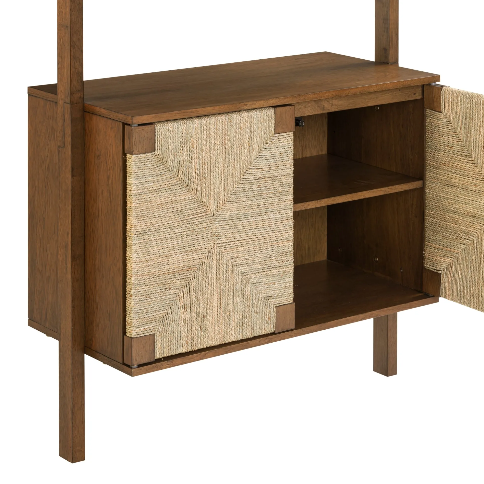Seagrass TV Wall Unit Dark Brown (2 Cabinets)