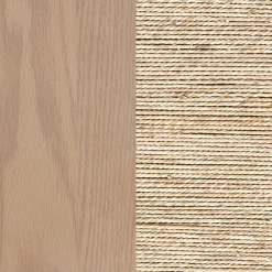 Seagrass Wall Bookshelf with Doors Raw Oak (Set of 3)