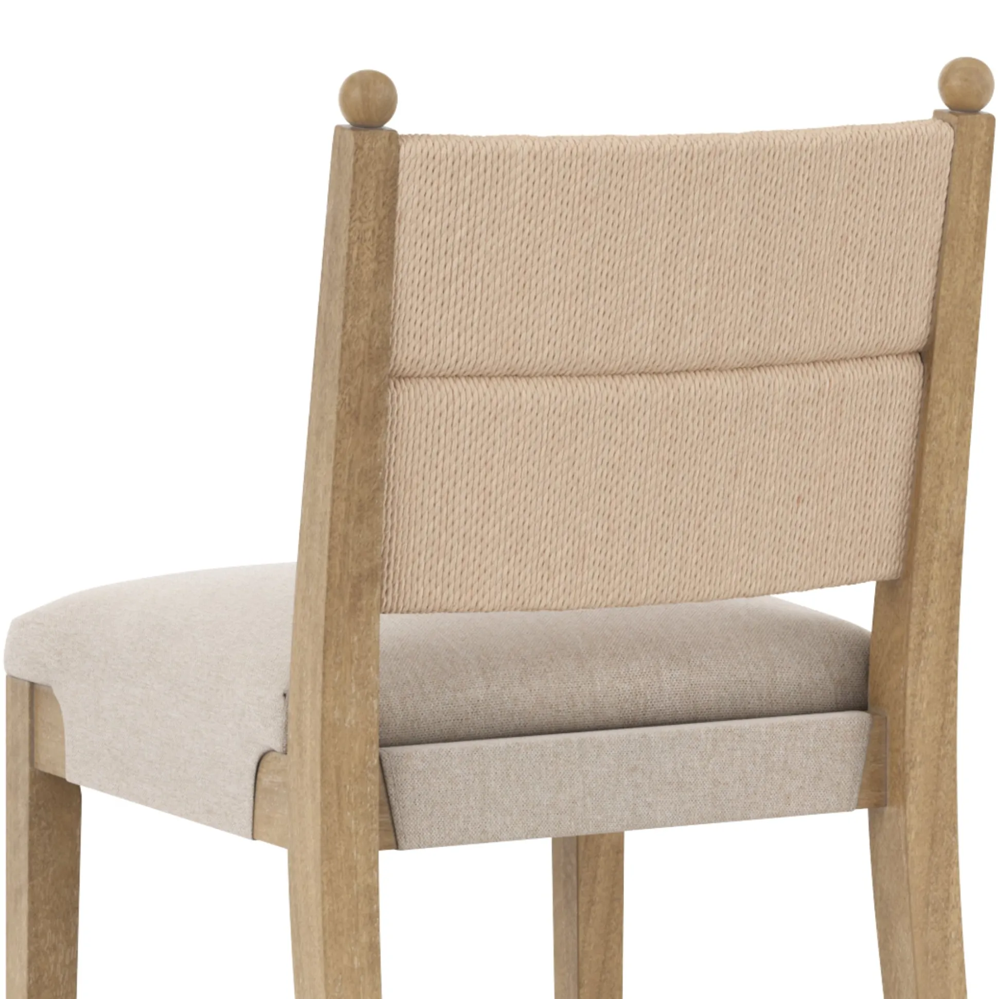 Seagrass & Wood Counter Height Bar Stool Light Brown