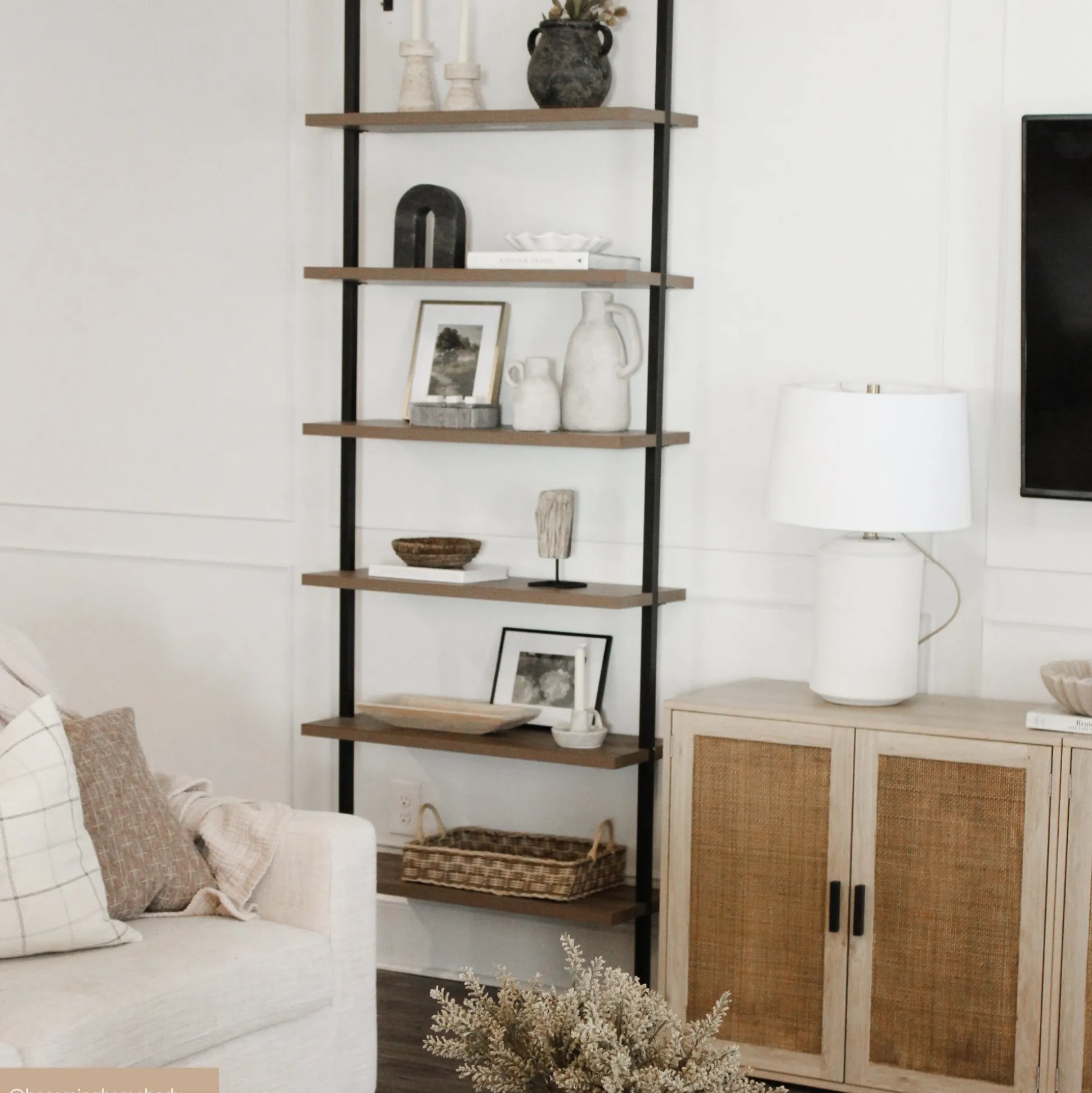 6-Shelf Bookcase Oak Matte Black (Set of 2)