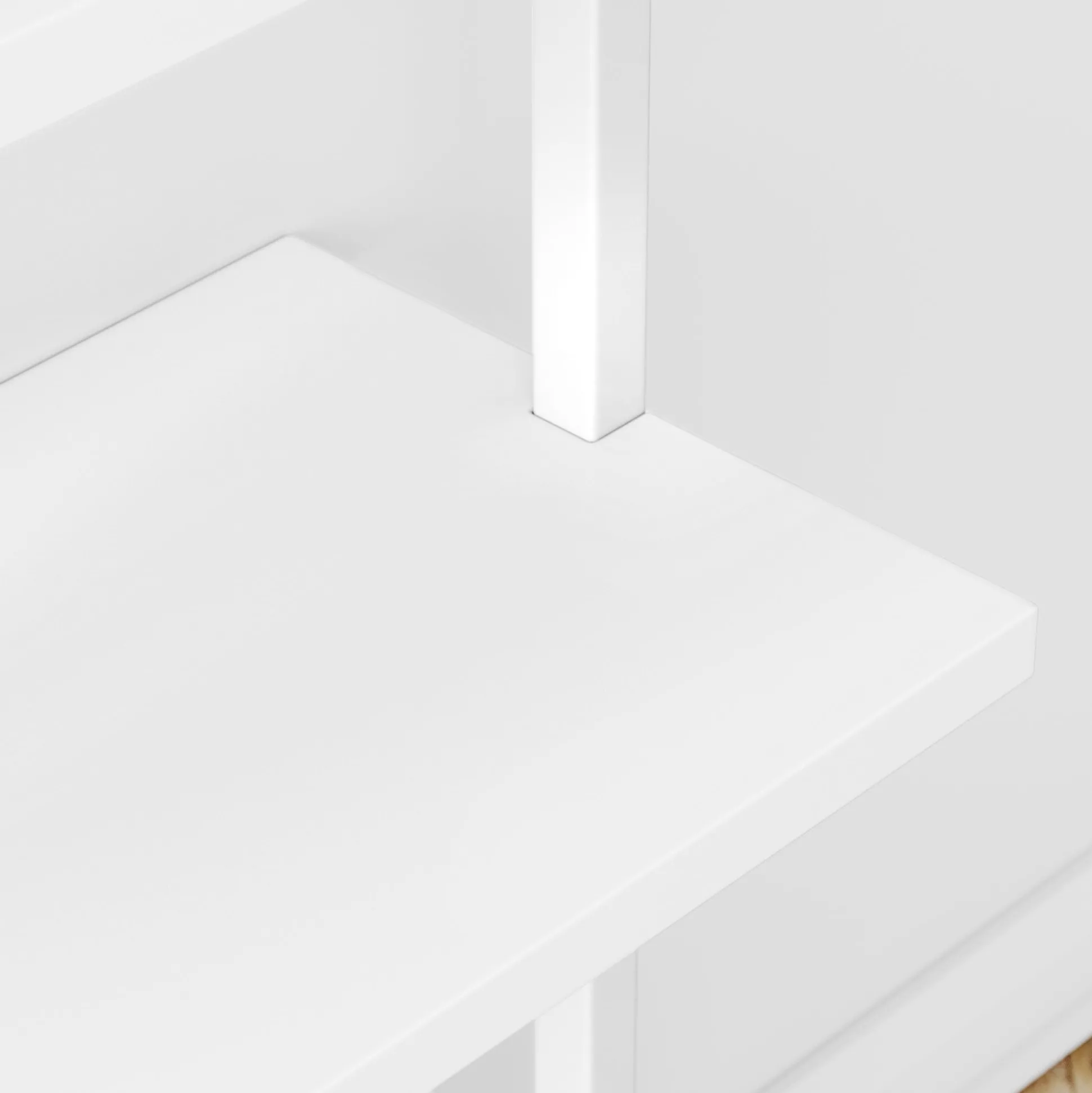 5-Shelf Coastal Ladder Bookshelf White (Set of 2)