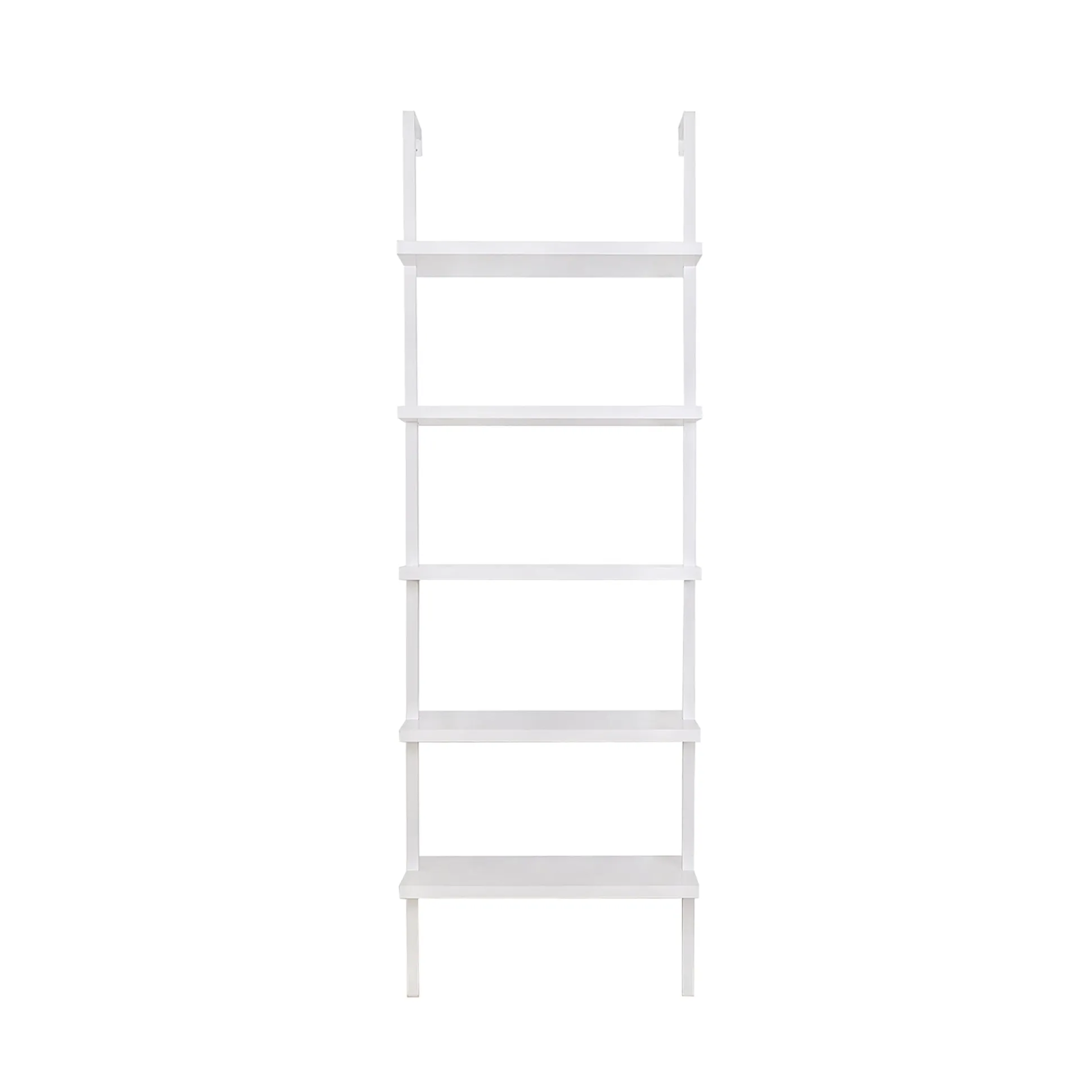 5-Shelf Coastal Ladder Bookshelf White (Set of 3)