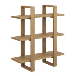 Solid Wood Modular Floating Wall Shelf Light Brown