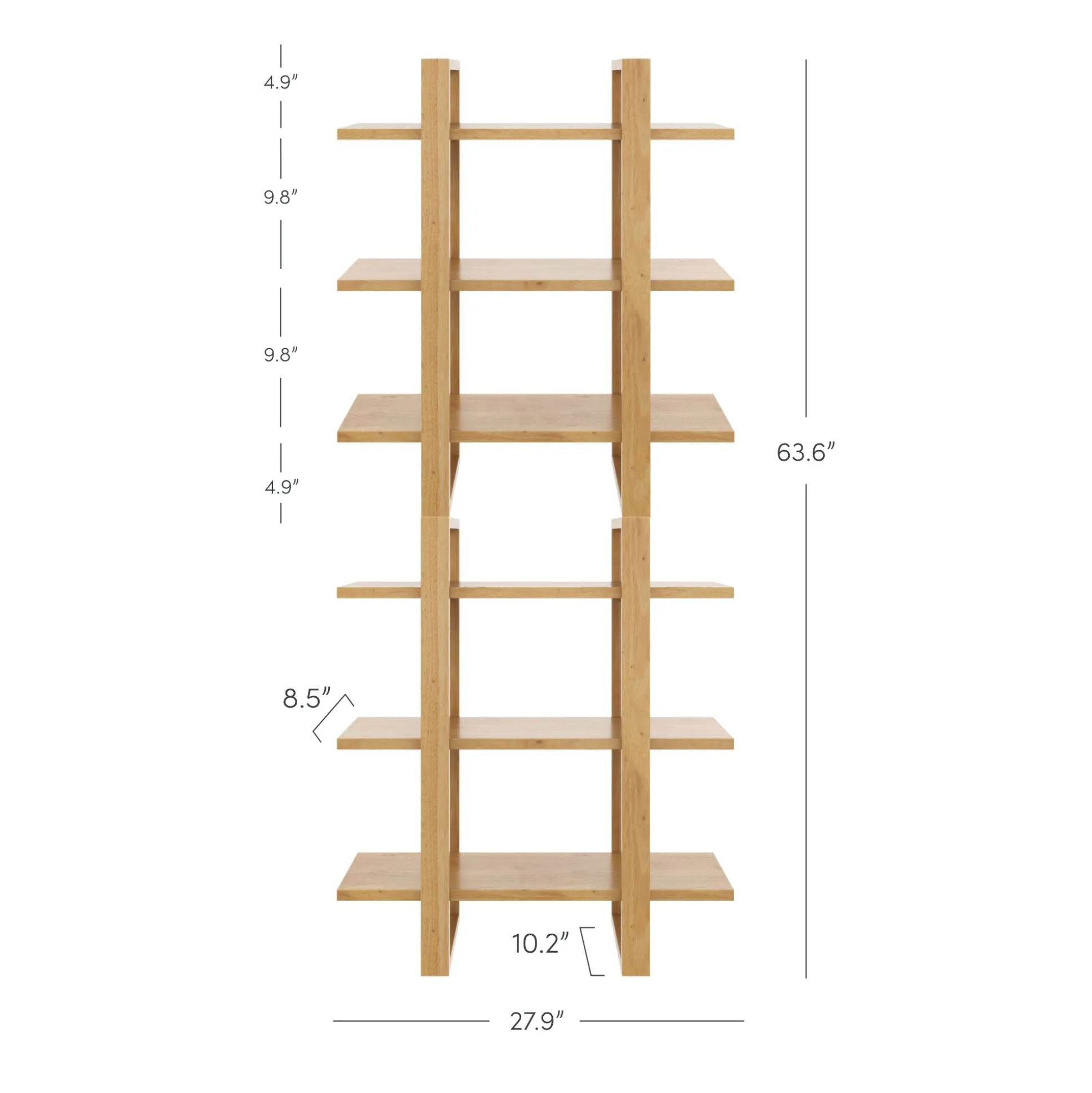 Solid Wood Wall Shelves Warm Pine (Set of 2)