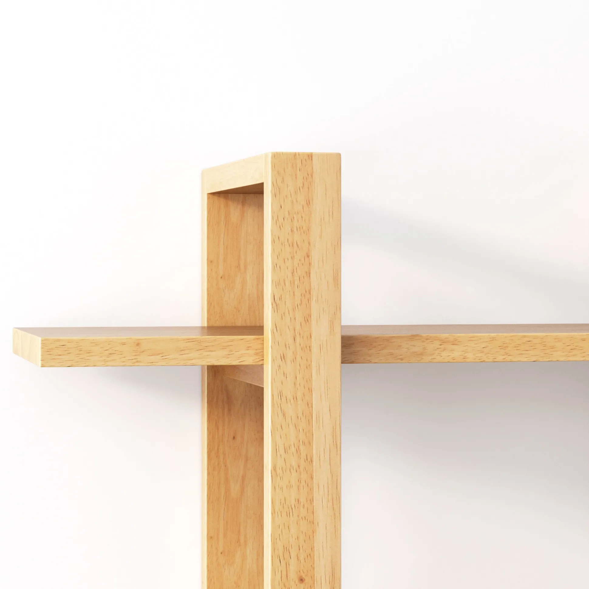 Solid Wood Wall Shelves Warm Pine (Set of 2)