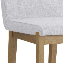 Upholstered Counter Height Bar Stool w/ Back Gray (Set of 2)