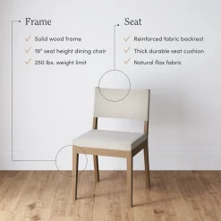 Upholstered Dining Chair Light Brown (Set of 2)