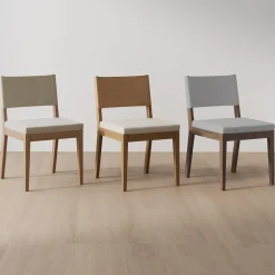 Upholstered Dining Chair Light Brown (Set of 2)