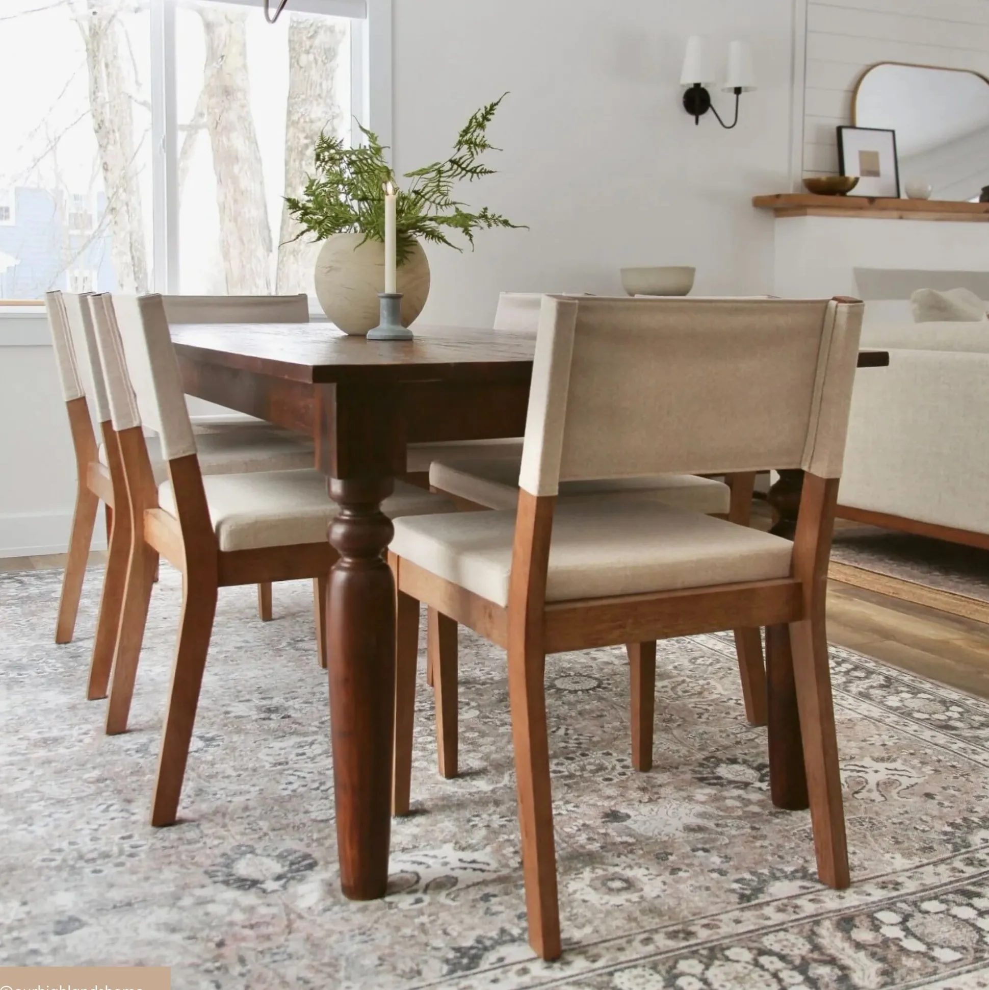 Upholstered Dining Chair Light Brown (Set of 2)