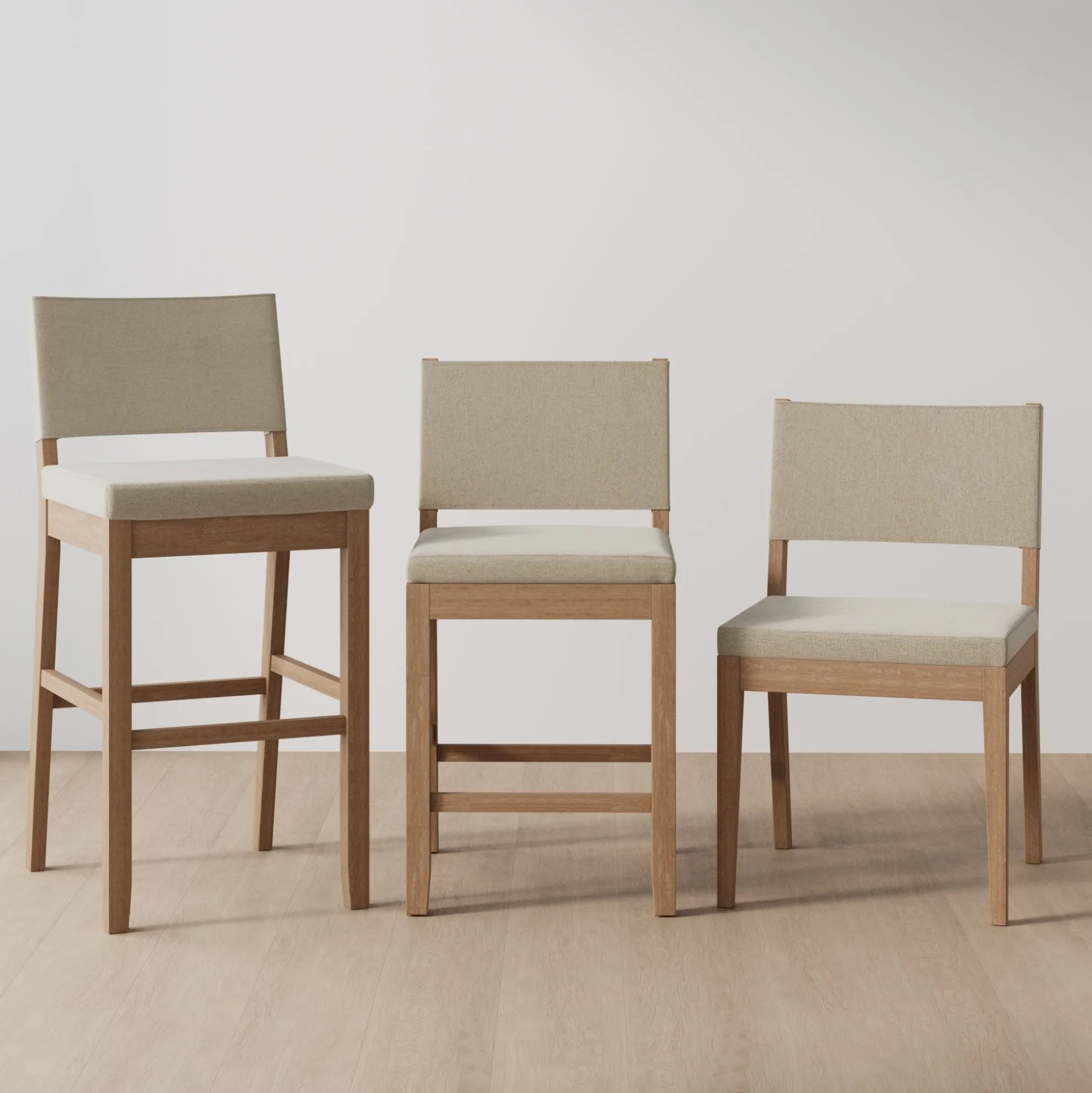 Upholstered Dining Chair Light Brown (Set of 2)