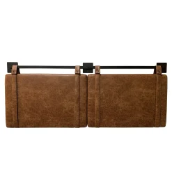 Upholstered King Wall Mount Headboard Brown