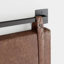 Upholstered Queen Wall Mount Headboard Brown