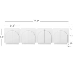 Wood Arched TV Console Stand for TVs up to 100