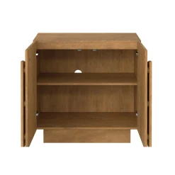 Wood Arched TV Console Stand for TVs up to 100" Brown