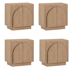 Wood Arched TV Console Stand for TVs up to 100