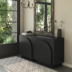 Wood Arched TV Console Stand for TVs up to 65