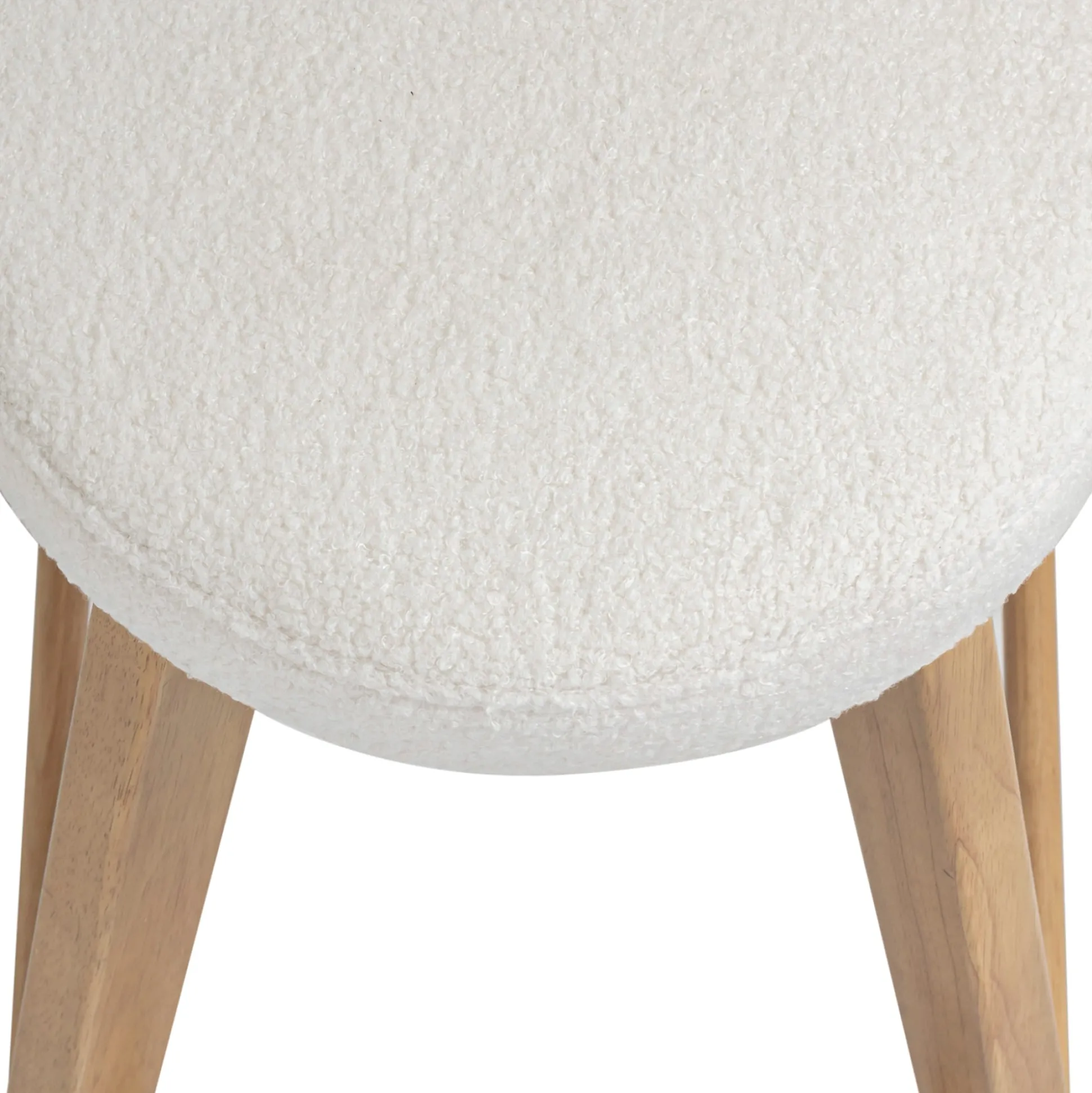 Wood Boucle Counter Height Swivel Counter Stool White Oak (Set of 2)