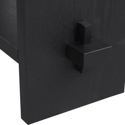Wood Console Table Black Oak