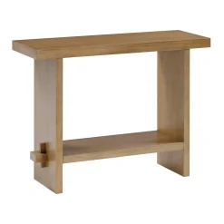 Wood Console Table Light Brown