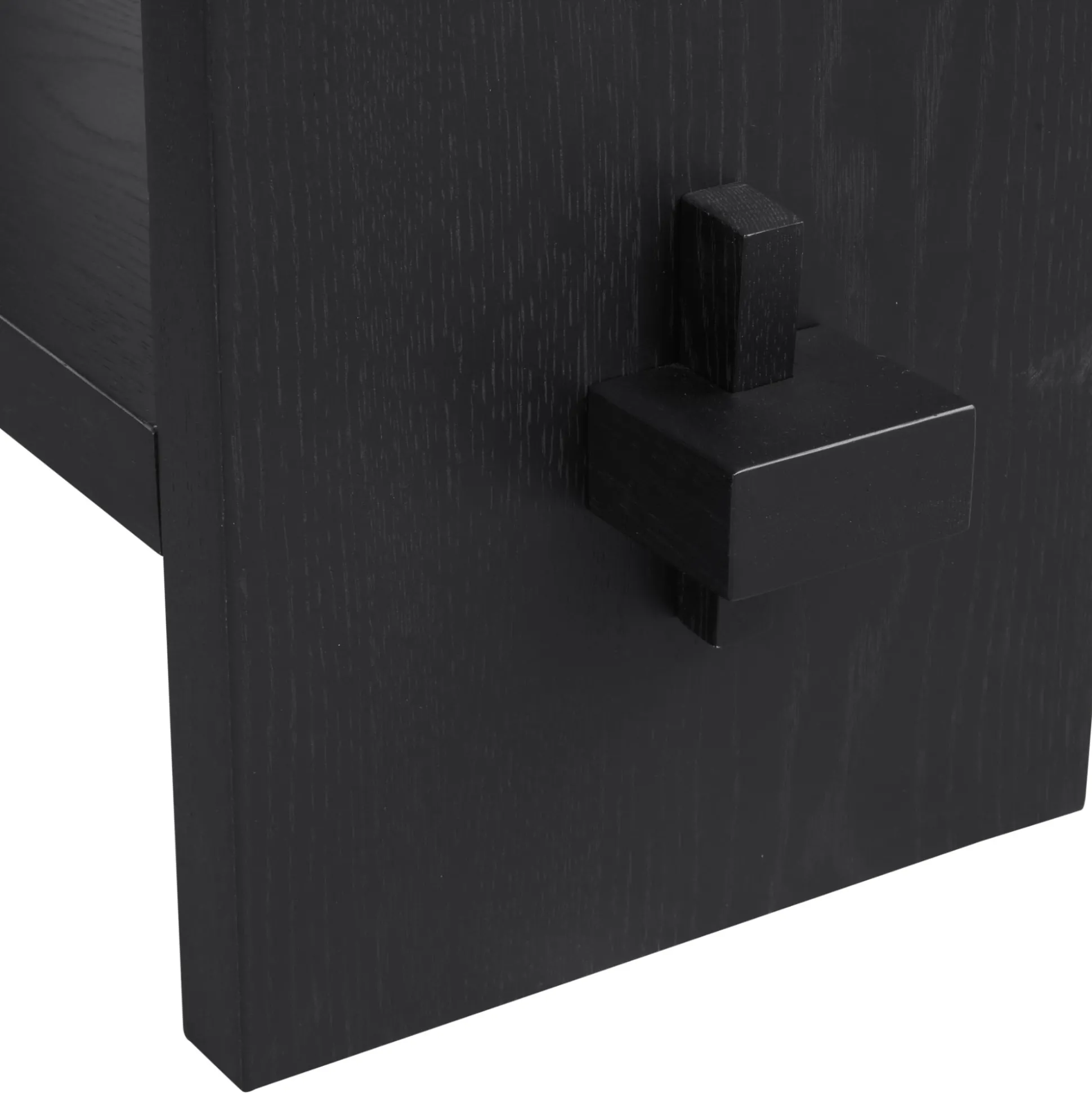 Wood Console Tables Black Oak (Set of 2)