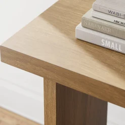 Wood Console Tables Light Brown (Set of 2)