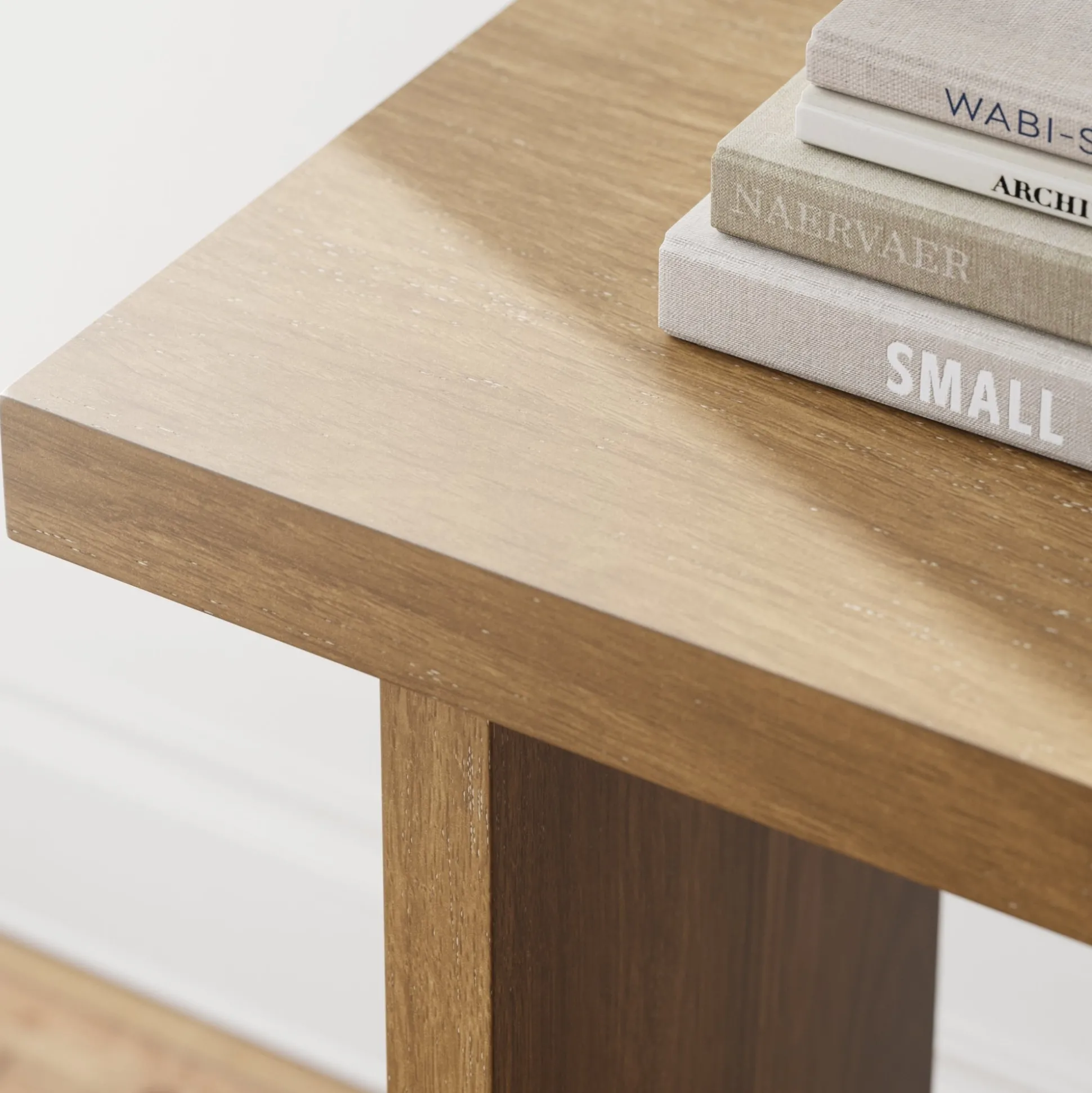 Wood Console Tables Light Brown (Set of 2)
