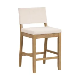 Wood Counter Height Bar Stools Light Brown Flax (Set of 4)