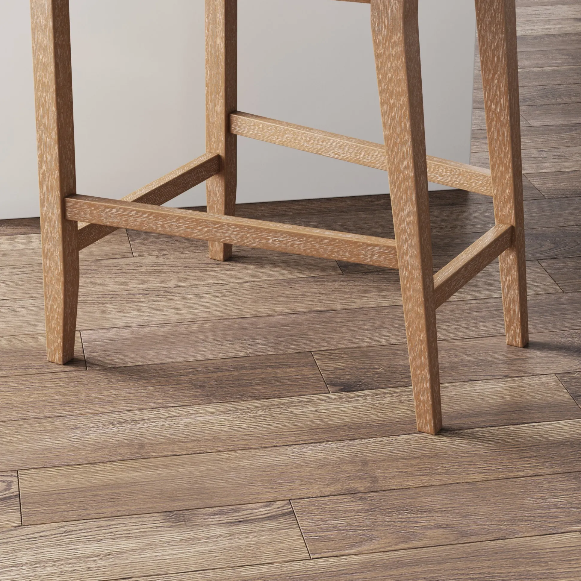 Wood Counter Height Bar Stools Light Brown (Set of 2)