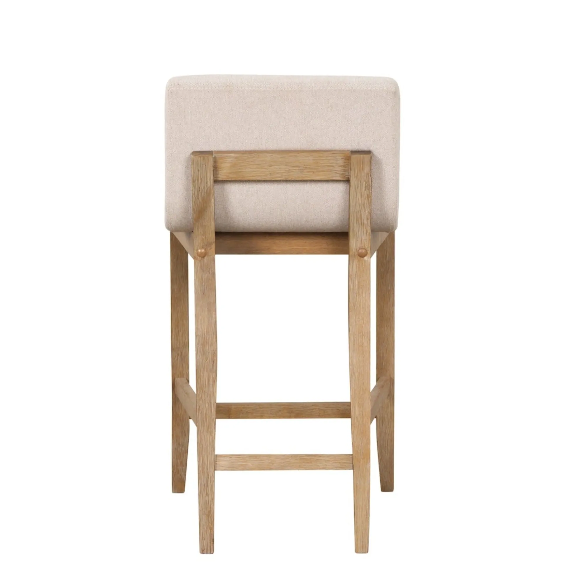 Wood Counter Height Bar Stools Light Brown (Set of 2)
