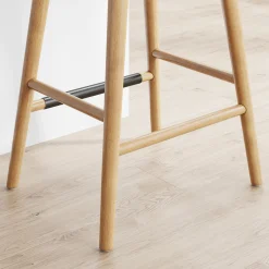 Wood Cushioned Counter Height Bar Stool Warm Pine